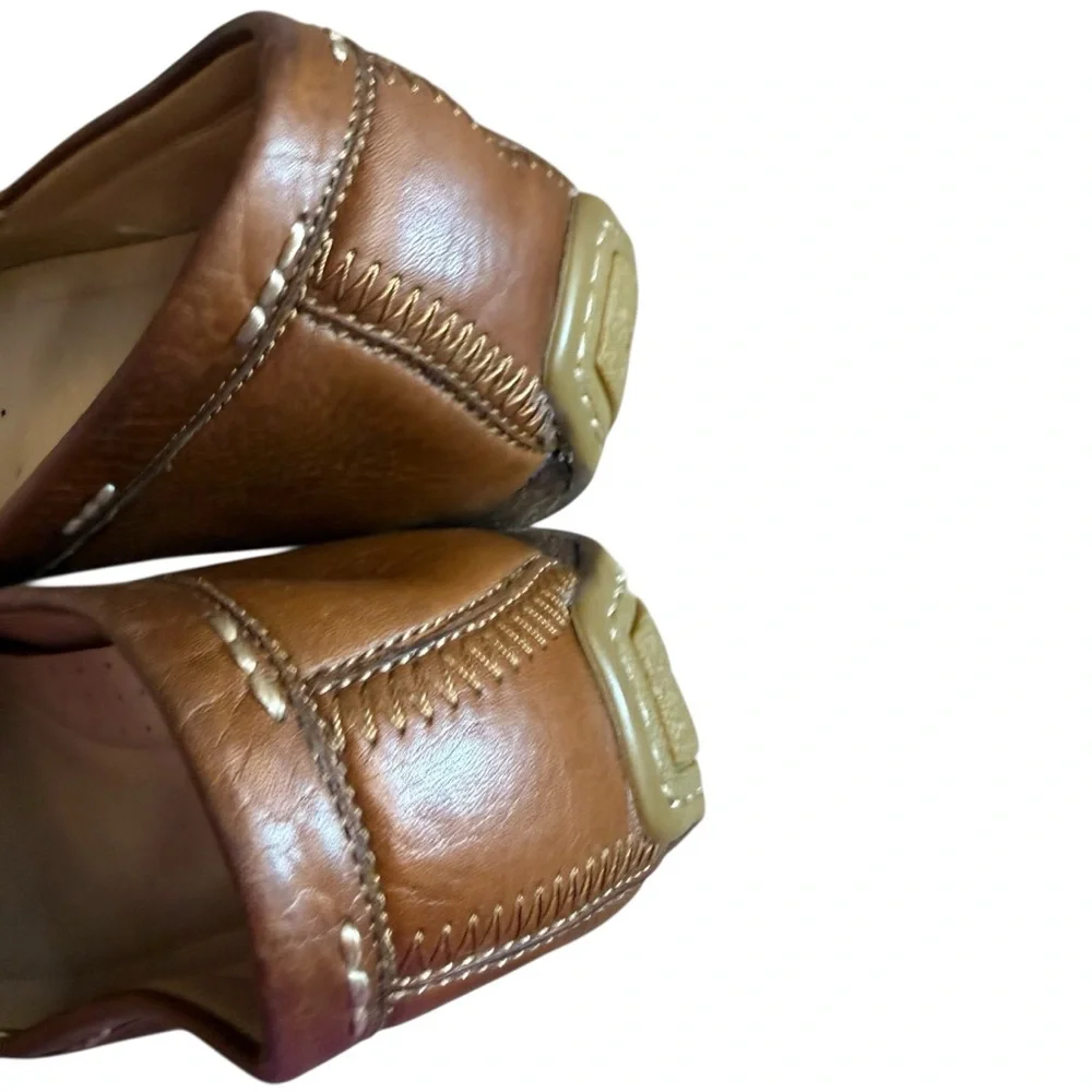 FRYE Brown Leather Moccasin Slip-Ons Driving Loafers Men’s Shoes - US Size 12 - Picture 8 of 14